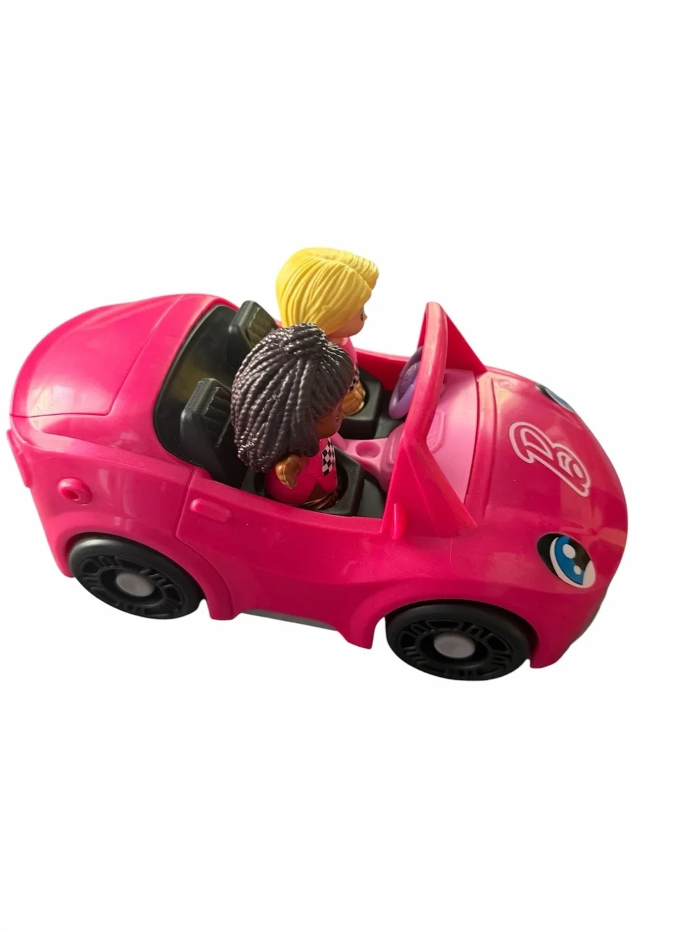 Fisher-Price Little People Barbie Pink Convertible Car Playset Toys w/ 2 Figures